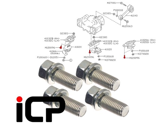 Genuine engine mount bolts - x,