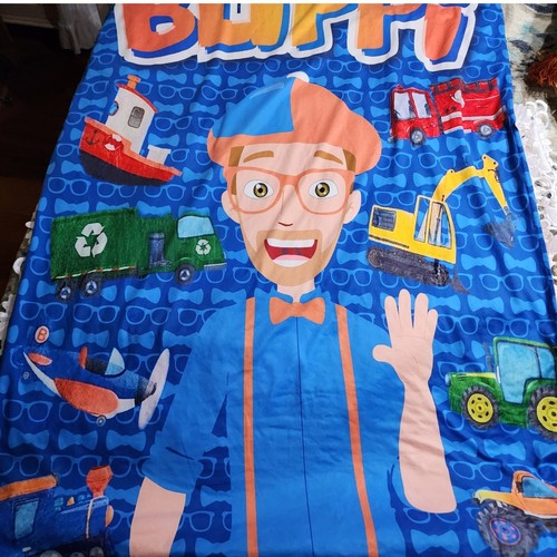 Blippi kids throw blanket blue - kids,