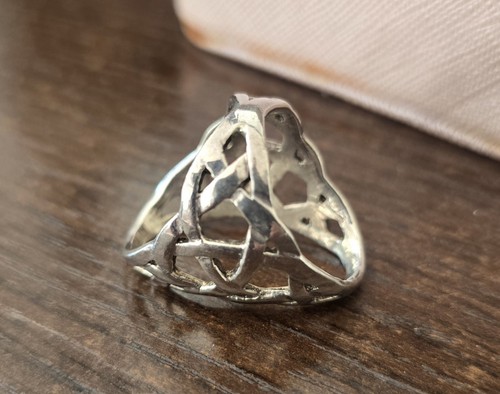Solid 925 silver scarf ring - silver,