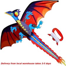 140cm Classical Dragon Kite with Tail, Handle & String – Hengda