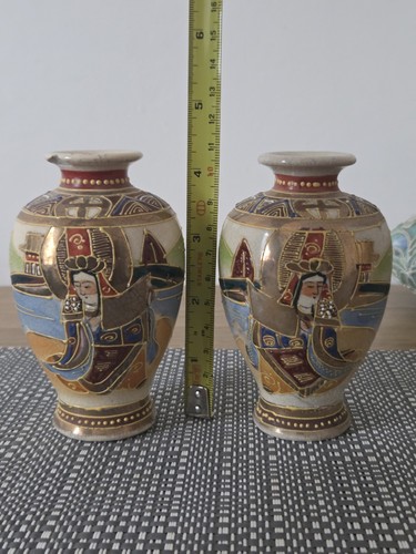 Pair vintage japanese satsuma - japanese,