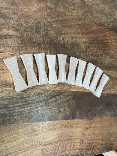 Oak bow tie inlay pieces - tie,