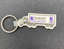 Knight Refrigerated Trucking Ad Keychain Figural Semi Tractor Trailer Rig Purple