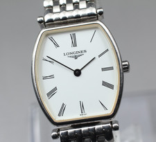 "Exc+5" LONGINES L4.205.4 Grand Classic Roman White Women's Qz Watch From Japan