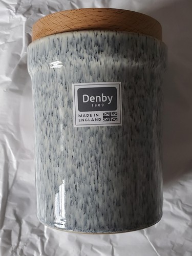 Denby halo speckle storage jar - speckle,