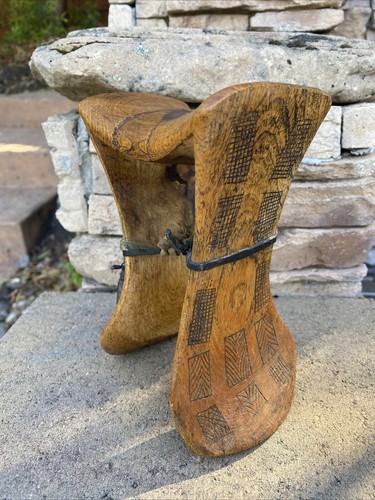 African tribal headrest - african,