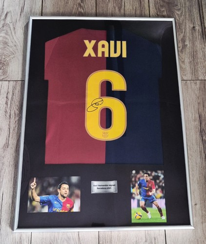 Framed football shirt xavi - framed, shirt.