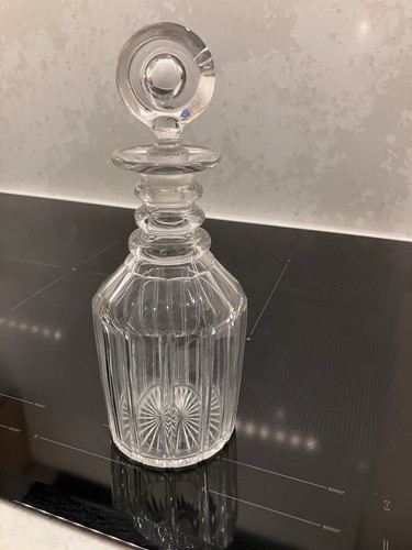 Cut glass decanter - glass,