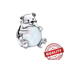 Moonstone Polar Bear Charm