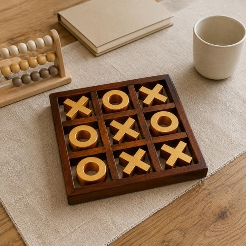 Wooden and toe game - and, o