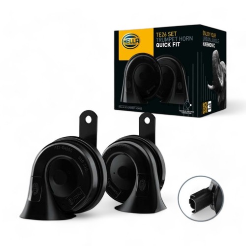 Hella 12v twin trumpet horn - hella,