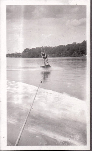Vintage photograph boat - photograph, girl