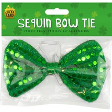 St Patrick's Day Sequin Bow