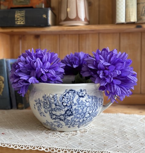 Antique chamber pot - antique, blue