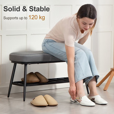 Faux Leather Shoe Storage