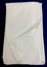 Large White Oblong Vintage Damask Tablecloth Ivy Leaf Design 100”x54” #VG