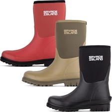 Short Women's Neoprene Insulated Rubber Wellington Boots Warm Lined Waterproof