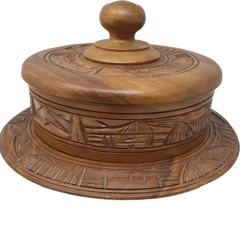 Vintage large hand - carved, boho