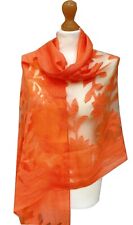 New Ladies Womens Mesh Leaf Print Neck Pashmina Scarf Wrap Shawl Stole Scarves