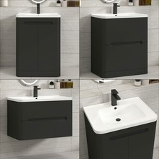 600/700/800 Modern Bathroom Vanity Unit Basin Cabinet Wall Hung Floor Standing