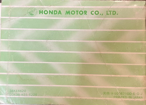 Honda h100s h100sii - h100sii, original