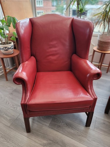 Leather chesterfield armchair - leather,