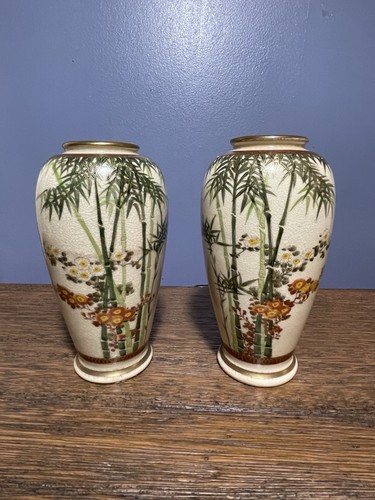 Pair antique satsuma koshida - antique,