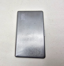 Vintage Engine Turned Chrome Cigarette Case Made In Japan Elastic Strap