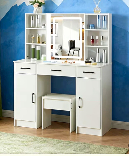 White dressing table with - white,