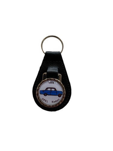Black leather keyring - leather, keyring/