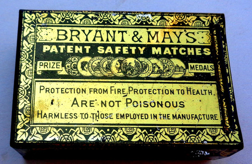 Antique very large match - antique, box