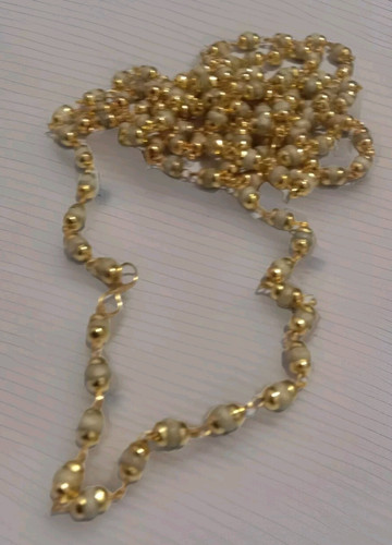 White tulsi mala - with, golden