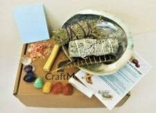 Complete White Sage Smudge Crystal Cleaning Kit: Palo Santo, Desert sage Abalone