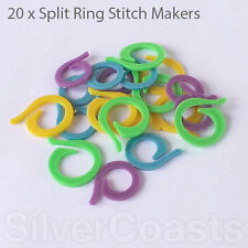 20 x Stitch Markers, Open Split Rings for Knitting Crocheter, 22mm 27mm UK stock