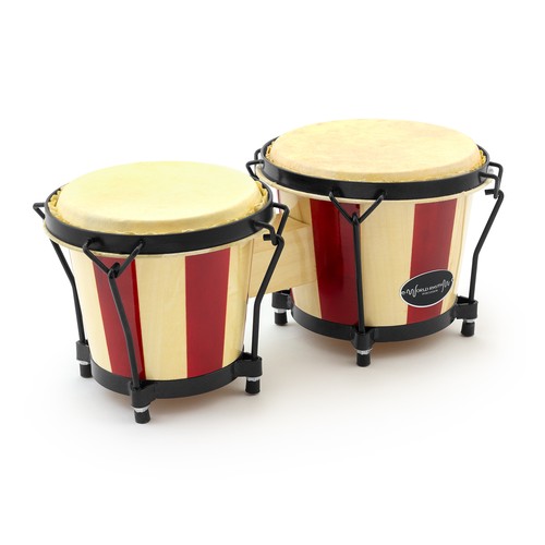 World rhythm oak bongos - oak, 6”