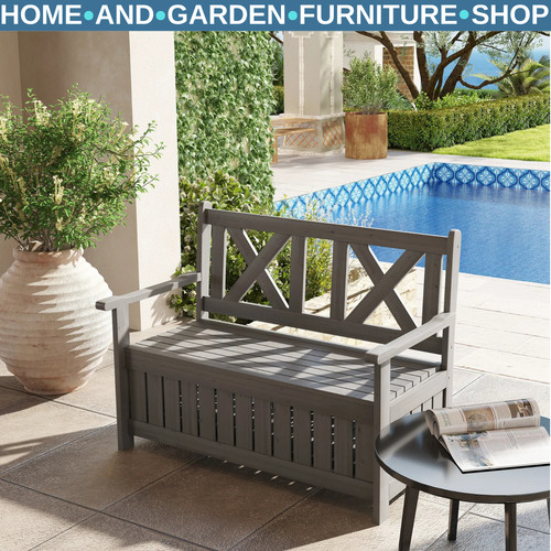 Seater garden storage bench - 2,