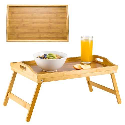 Bamboo bed tray table - bed,