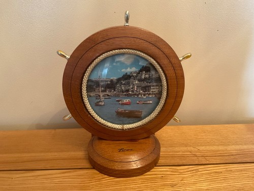 Vintage wooden ships wheel - vintage,