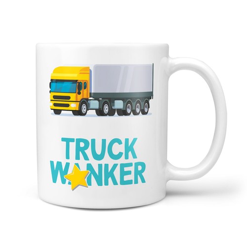 Truck wanker mug funny rude - wanker,