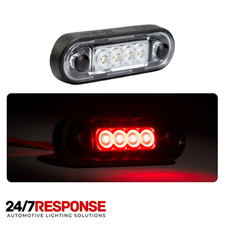 Red LED Marker Lamp Light Easy Quick Fit Truck Van Kelsa LightBars RDX 12/24v