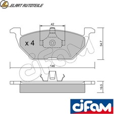 Brake pad set disc brake