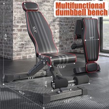 Weight Bench Adjustable Foldable Strength Training Full Body Workout Incline Gym