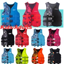 Kids Adults Life Jacket Swimming Floating Swim Zip Vest Buoyancy Aid Jacket Z