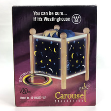 Vintage Westinghouse Spinning Lamp Celestial Moon Stars Night Light Tested