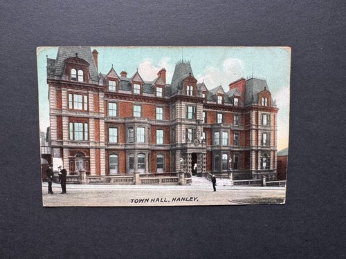 Vintage postcard town hall - vintage,