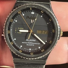 VINTAGE PULSAR ALARM 100M QUARTZ Y960-601R JAPAN MEN'S WATCH