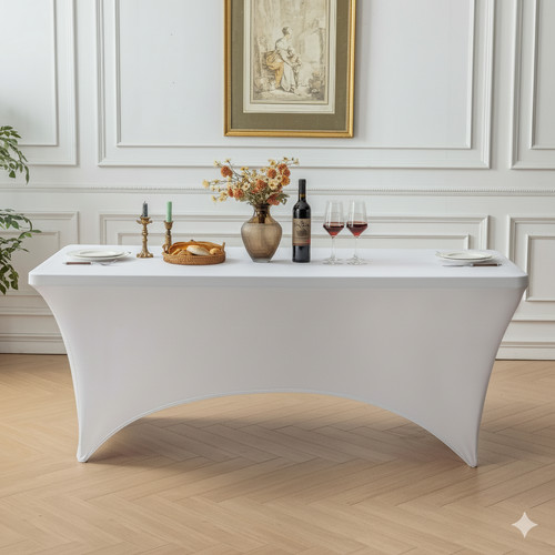 White stretch rectangular - white,