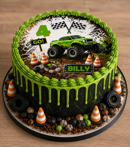Monster truck edible cake - truck,
