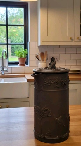 Wedgwood black basalt lidded