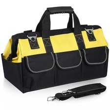 20" Tool Bag Multifunctional Tool Bag Heavy Duty Hard Base Portable Storage Case